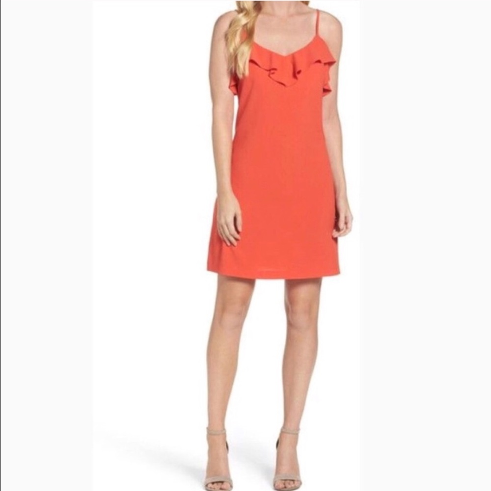 Felicity & Coco Fire Coral Isabella Ruffle Dress
